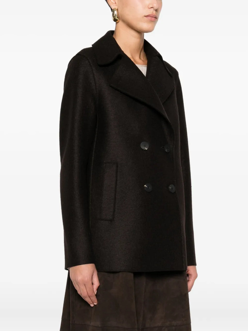 double-breasted wool coat