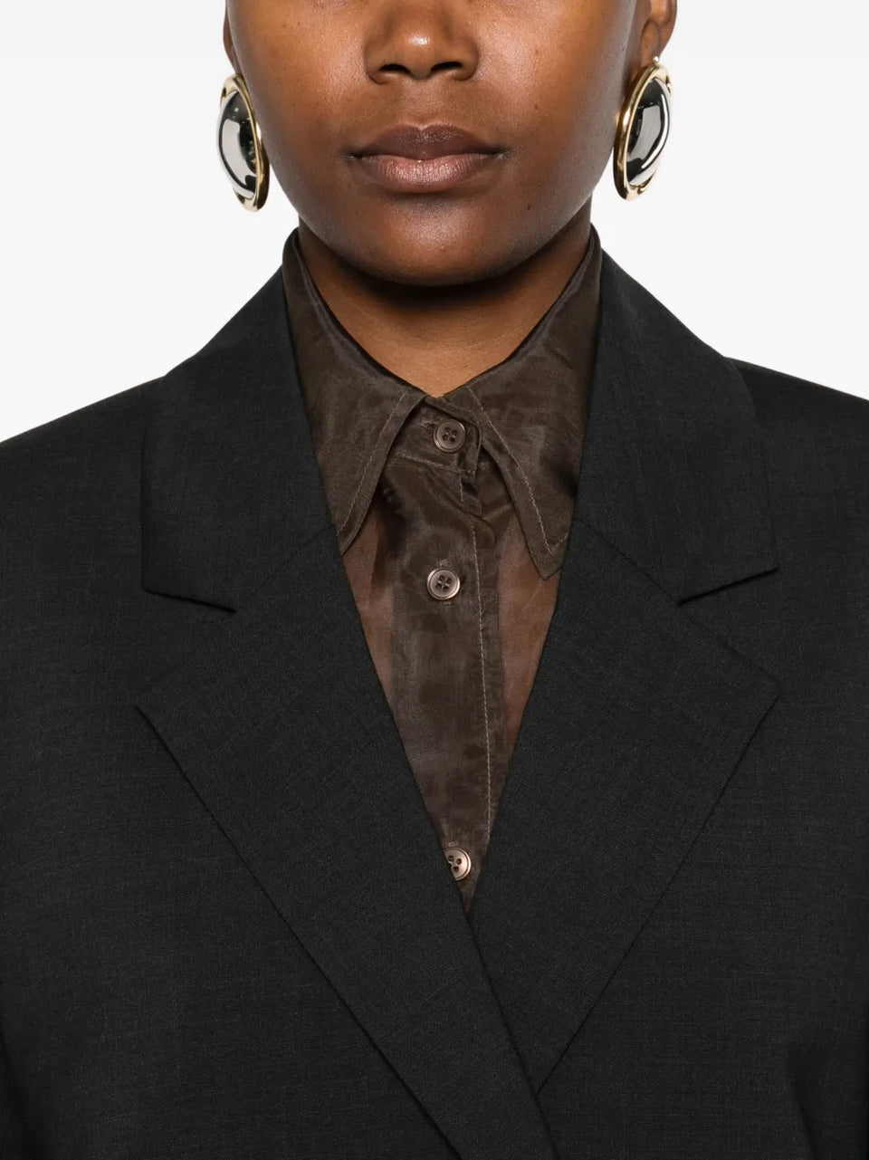 double-breasted patch-pocket blazer