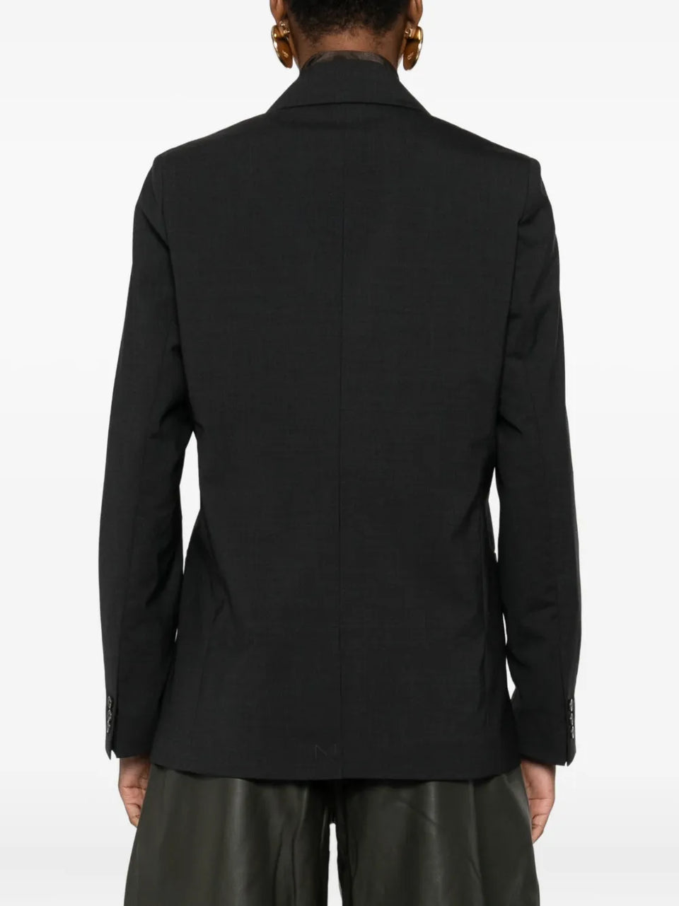 double-breasted patch-pocket blazer