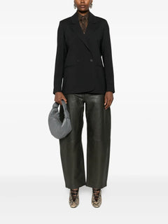double-breasted patch-pocket blazer