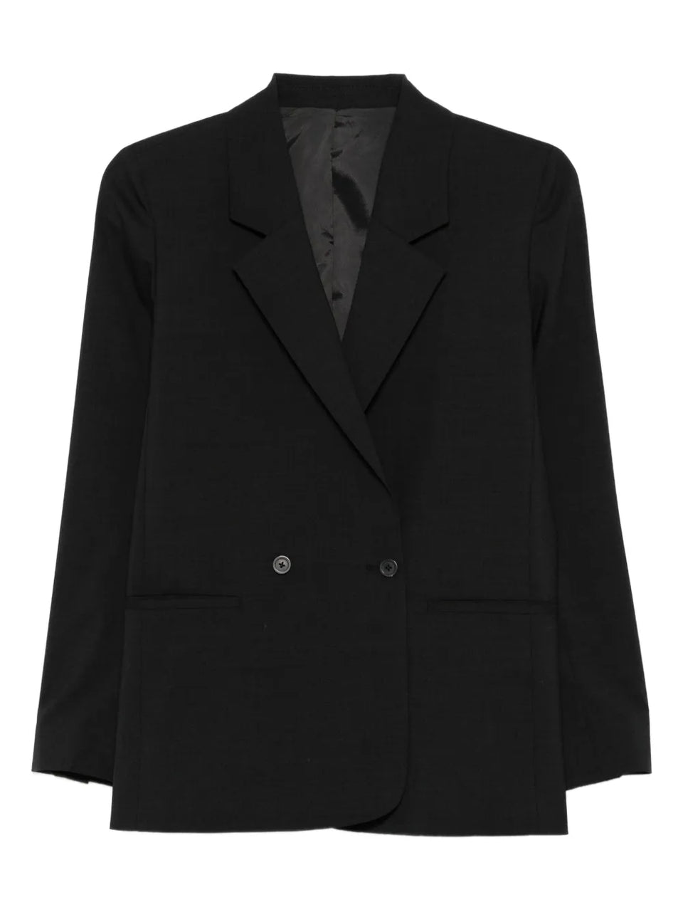 double-breasted patch-pocket blazer