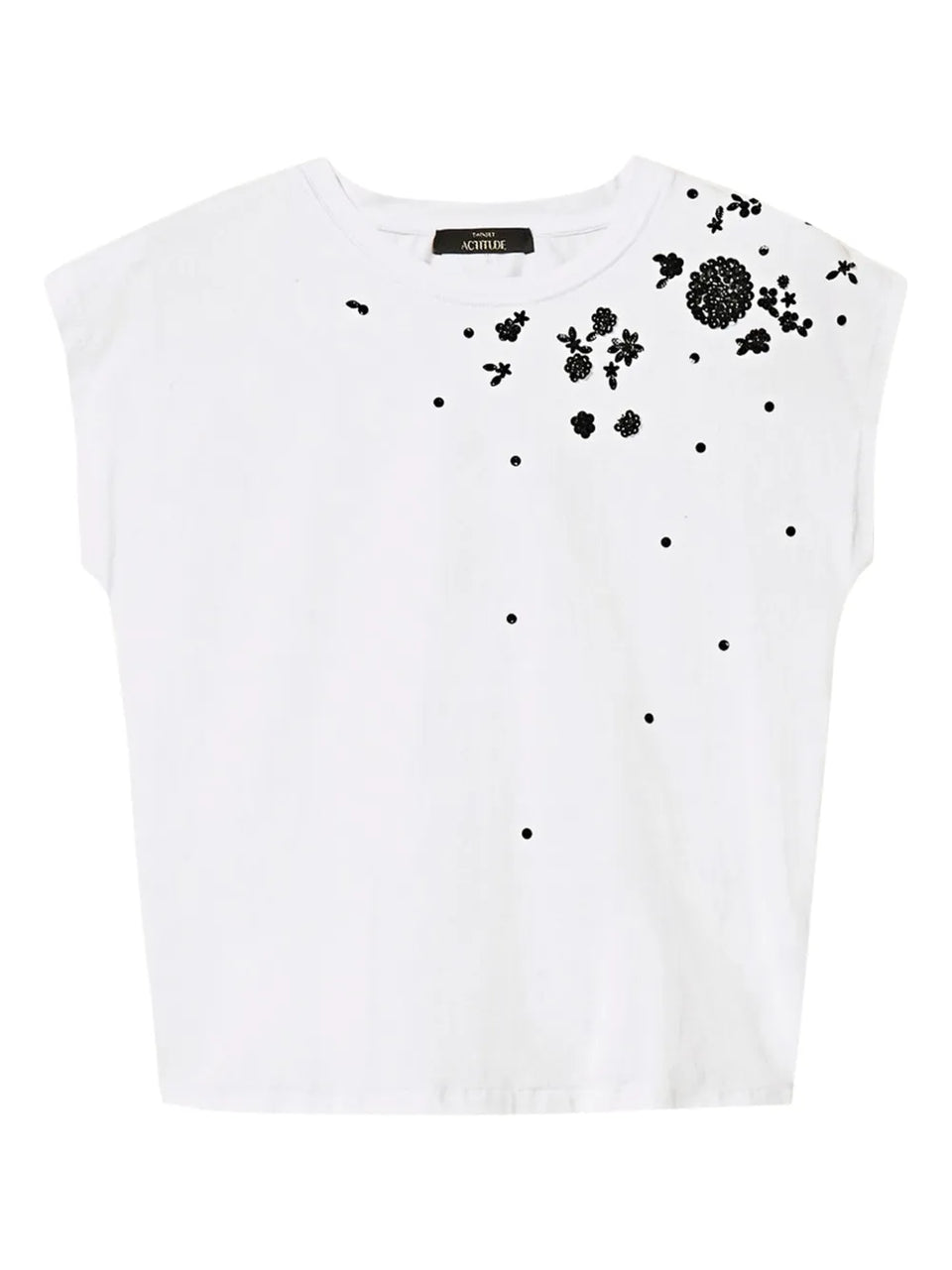 embroidered flower T-Shirt