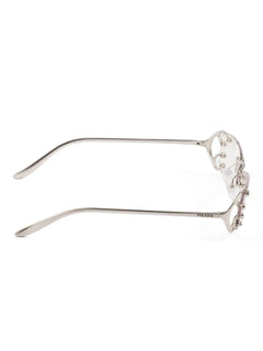 Runway embellished rectangle sunglasses