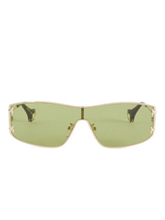logo cut-out shield-frame sunglasses