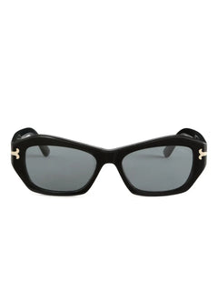 geometric gold-detail sunglasses