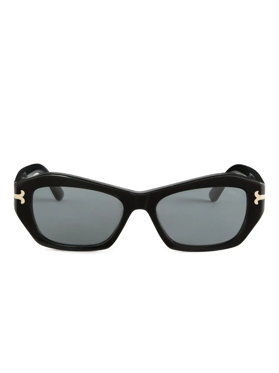 geometric gold-detail sunglasses
