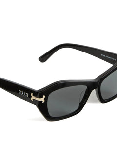 geometric gold-detail sunglasses