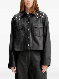 studded-embellished cropped jacket