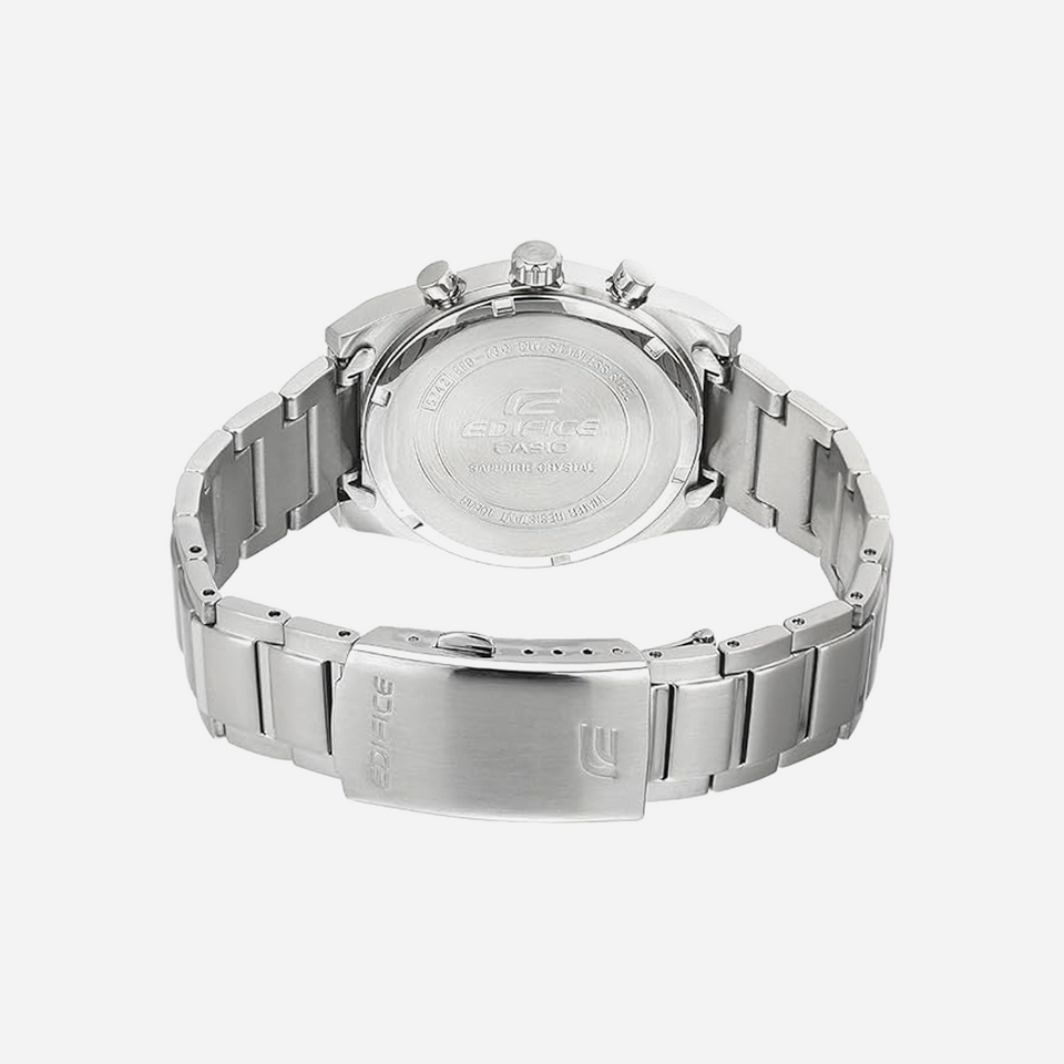 Casio Edifice Chronograph EFB-730D-7AV Quartz Silver Dial Stainless Steel Watch