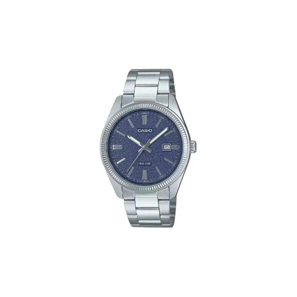 Casio Standard Analog Blue Dial MTP-1302DA-2A1V Stainless Steel Watch