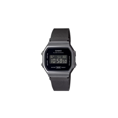 Casio Vintage A168WEMB-1BDF Quartz Black Dial Digital Stainless Steel Watch