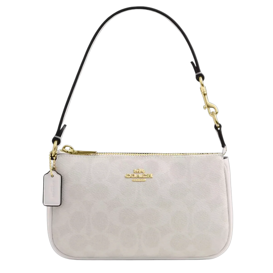 COACH Nolita 19 In Signature Canvas Gold/White/Chalk