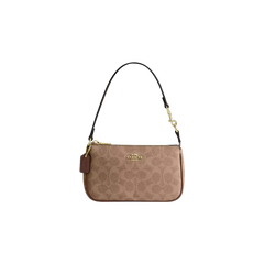 COACH Nolita 19 In Signature Canvas Gold/Tan/Brown