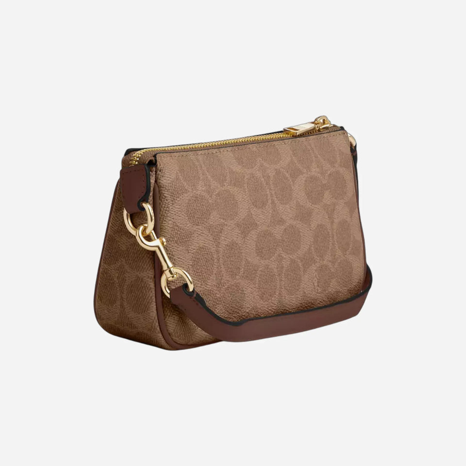 COACH Nolita 19 In Signature Canvas Gold/Tan/Brown