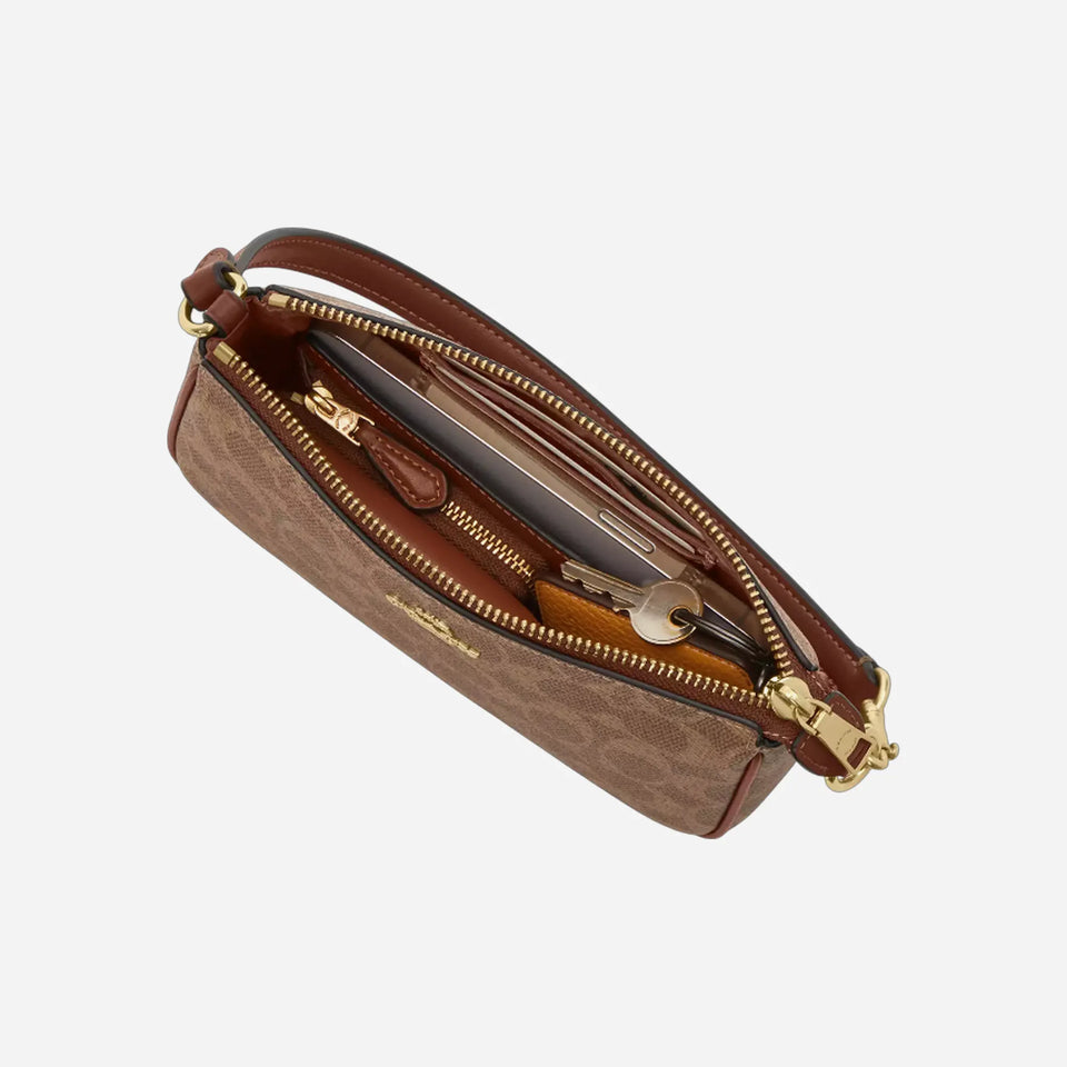 COACH Nolita 19 In Signature Canvas Gold/Tan/Brown