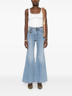 embellished neckline top