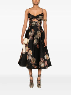 Hypnotic Twist floral-print midi dress