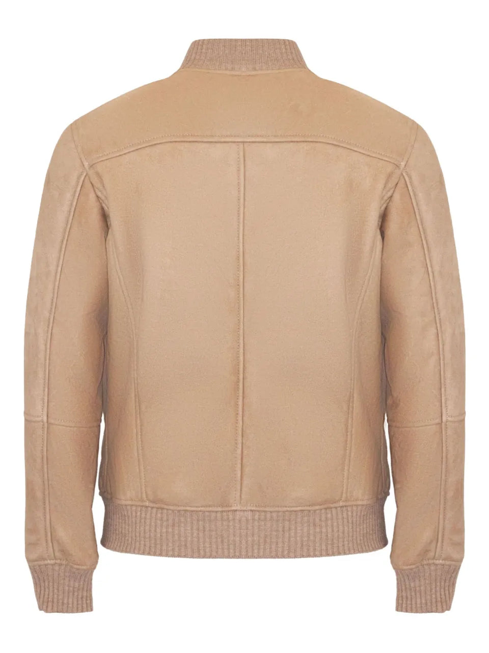 ribbed-trim zip-front jacket