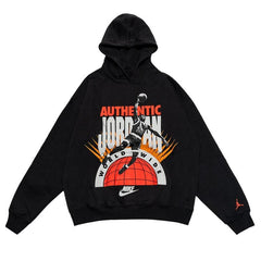 Air Jordan Authentic Jordan Graphic Hoodie Off Noir/Infrared 23