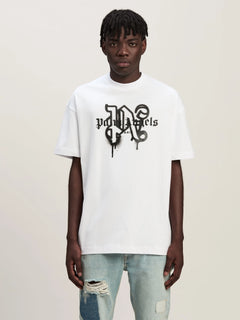 Paris Monogram Spray T-Shirt WHITE
