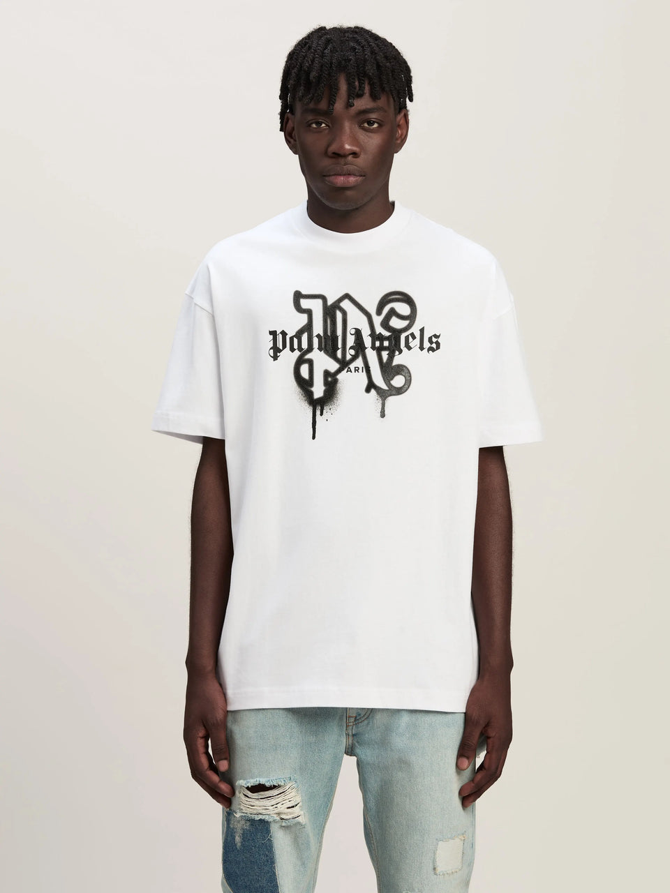 Paris Monogram Spray T-Shirt WHITE