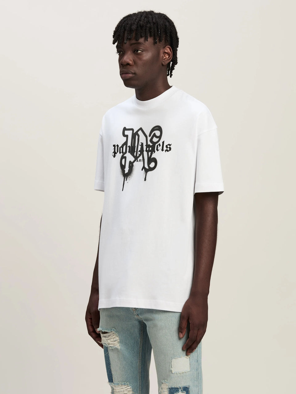 Paris Monogram Spray T-Shirt WHITE