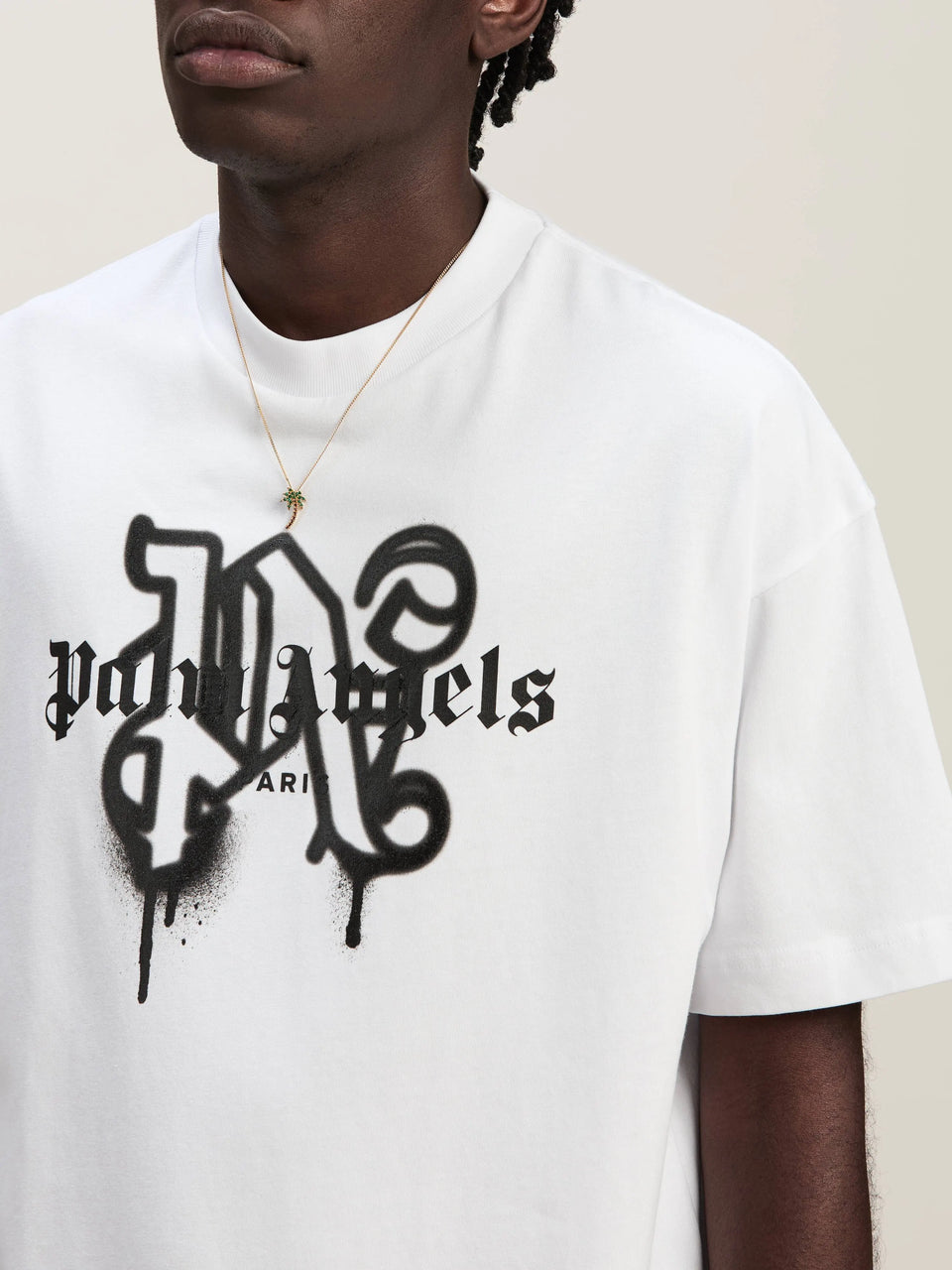 Paris Monogram Spray T-Shirt WHITE