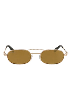 oval-frame double-bridge sunglasses