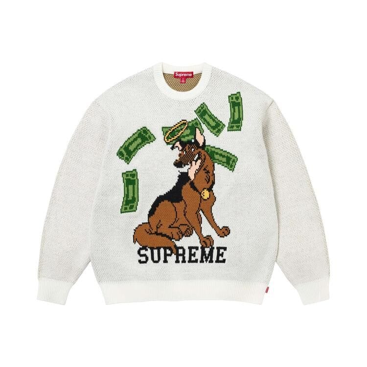 Supreme All Dogs Go To Heaven Sweater White