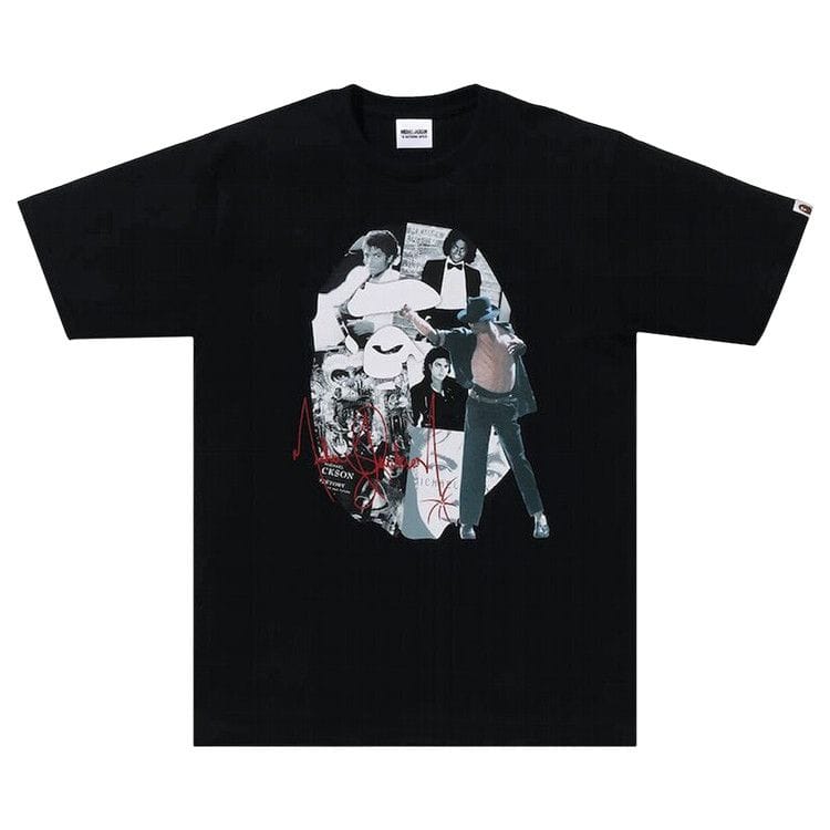 BAPE x Michael Jackson Album Jacket Ape Head T-Shirt Black