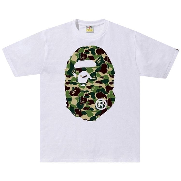 BAPE ABC Camo Big Ape Head T-Shirt White/Green
