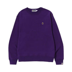 BAPE Ape Head One Point Relaxed Fit Crewneck Purple