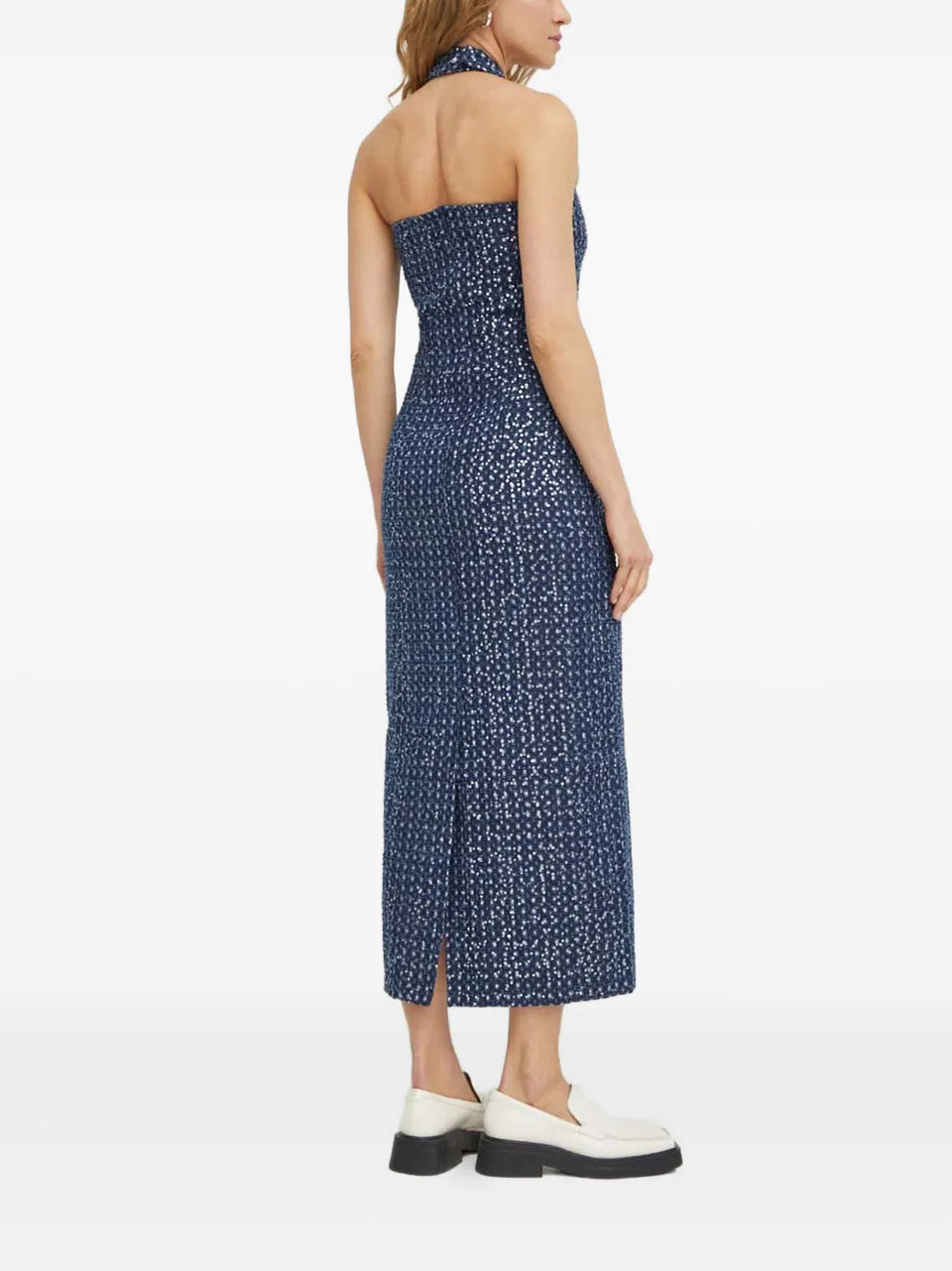 halterneck mini dress