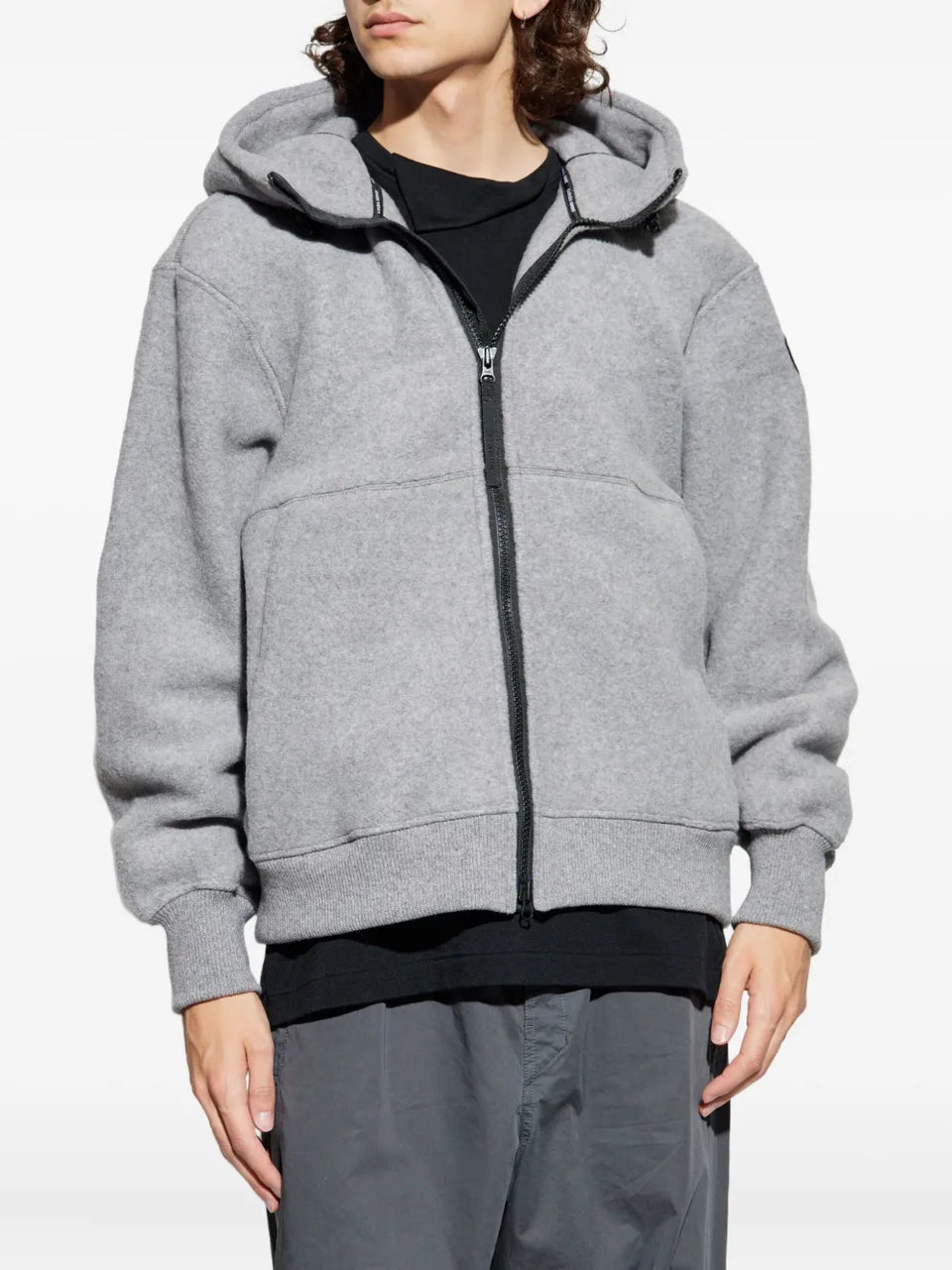 hooded wool jacket