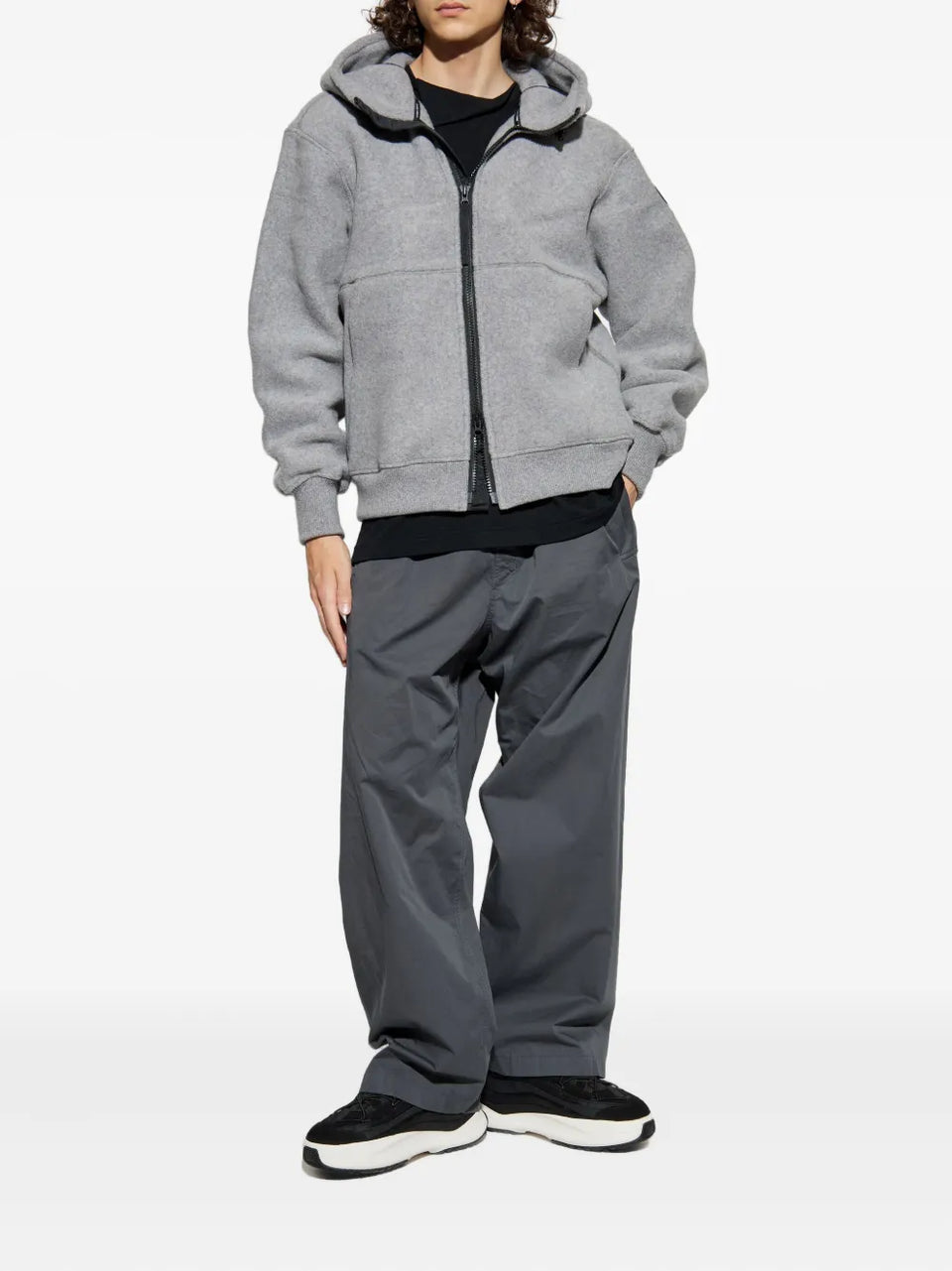 hooded wool jacket