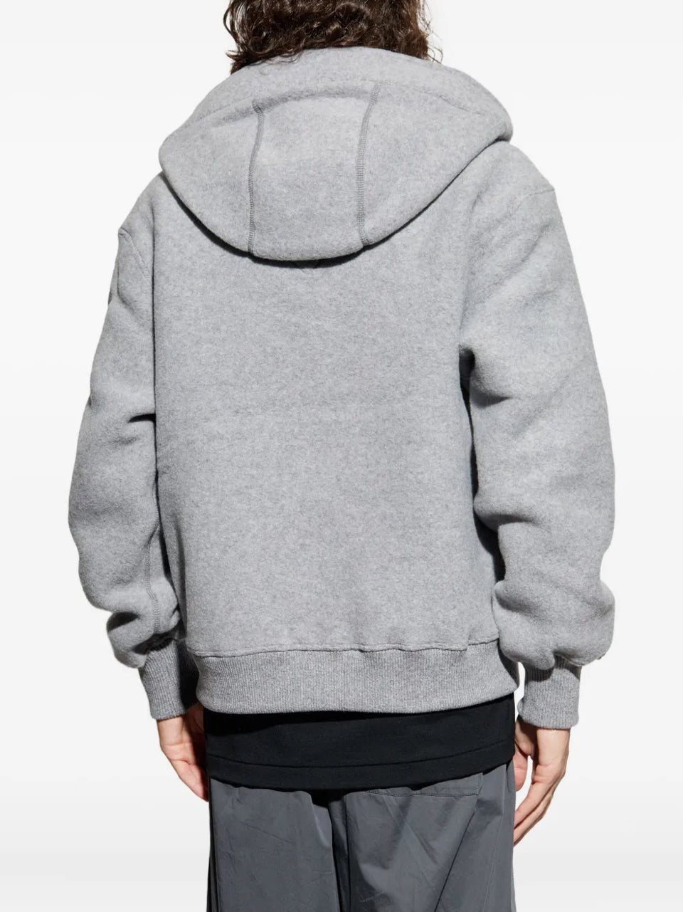 hooded wool jacket