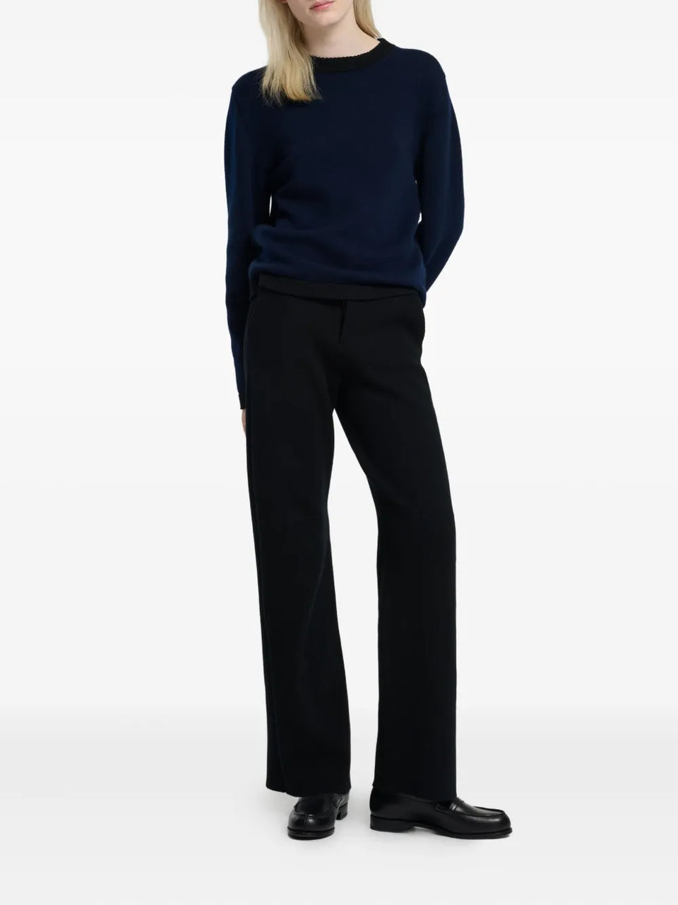 round-neck cashmere sweater