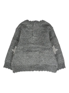 star-pattern scalloped-hem sweater
