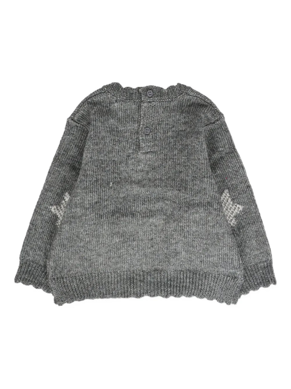star-pattern scalloped-hem sweater