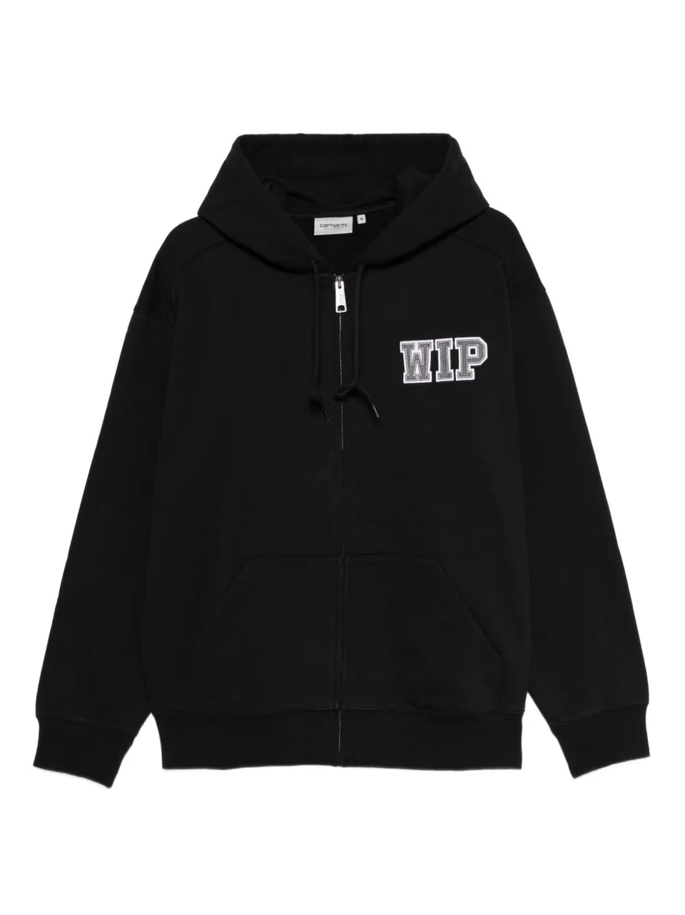 logo-embroidered zip-up Hoodie