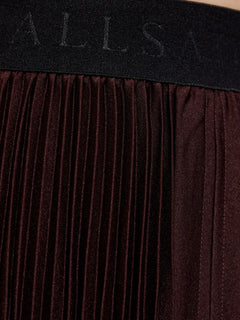 Jax pleated asymmetric skirt