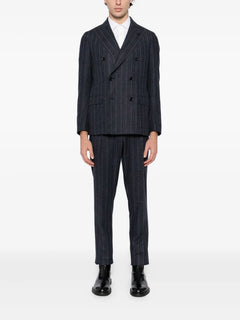 striped double-breasted suit