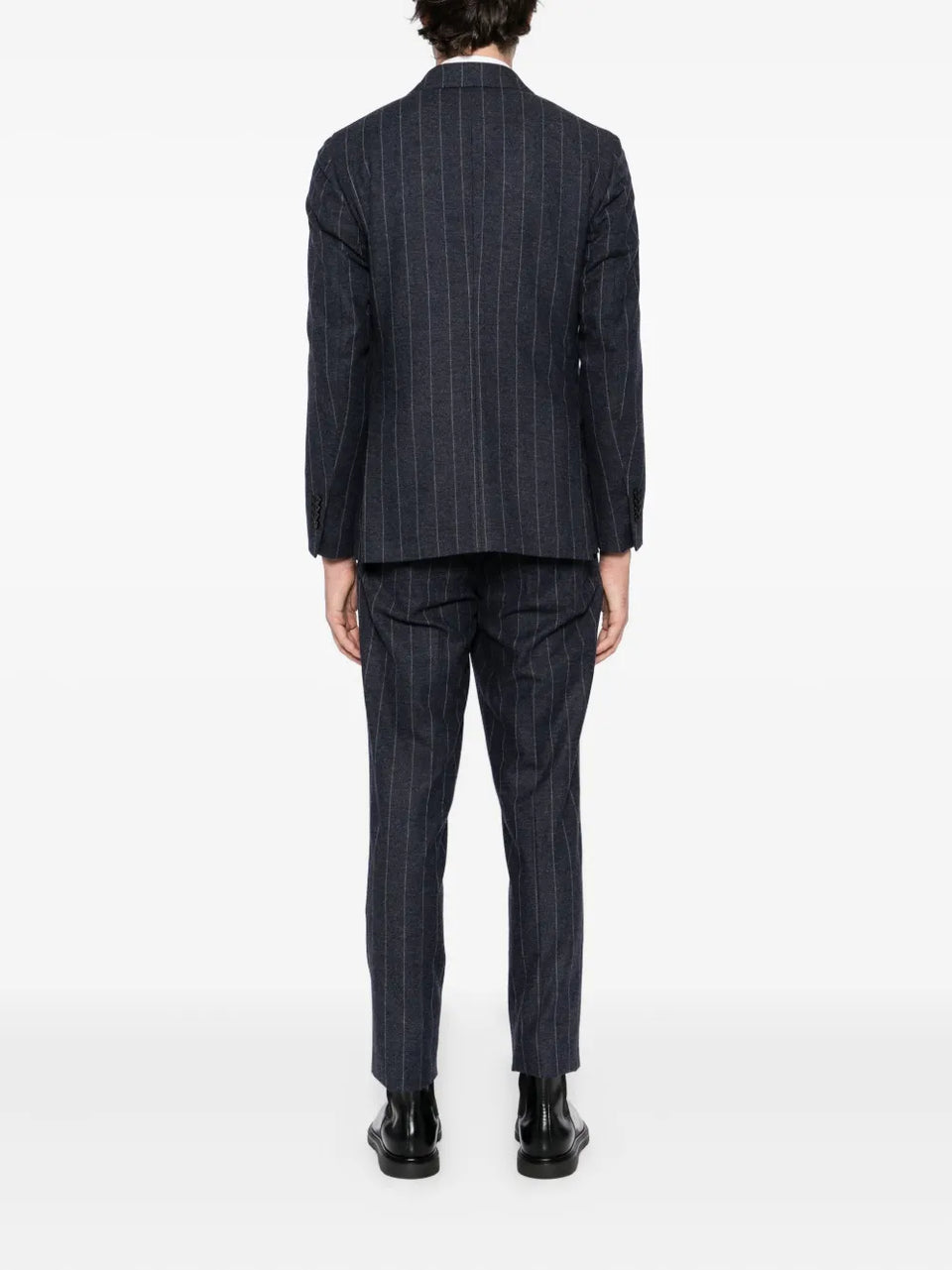 striped double-breasted suit