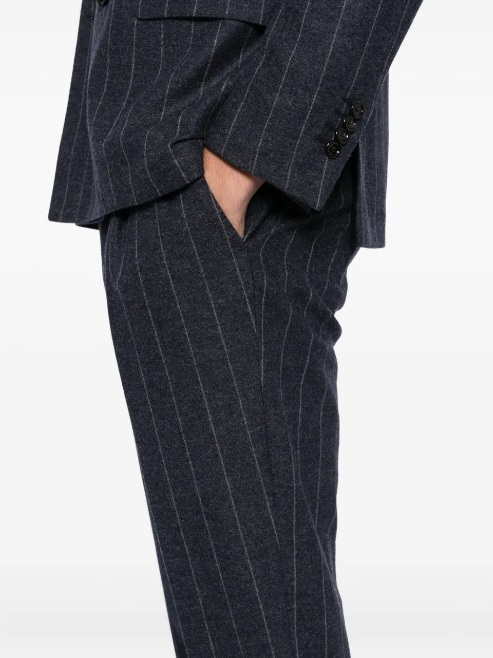 striped double-breasted suit