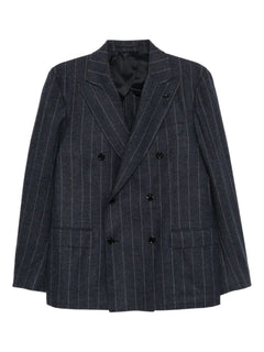 striped double-breasted suit