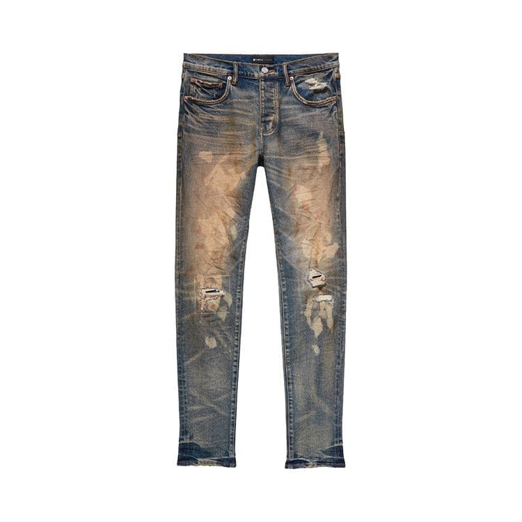 PURPLE BRAND Low Rise Skinny Jeans Blue