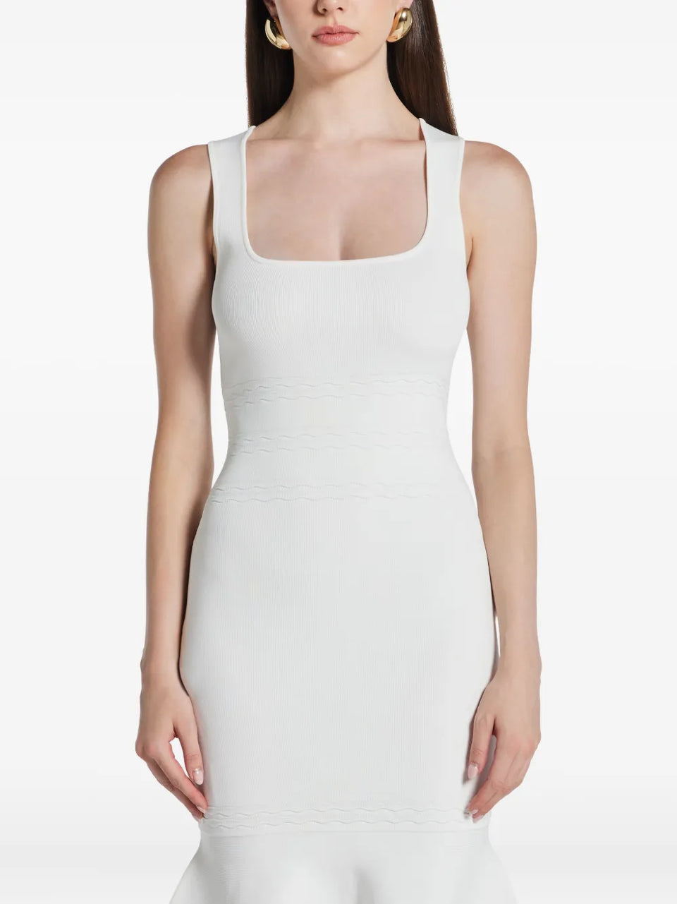 Camille square-neck midi dress