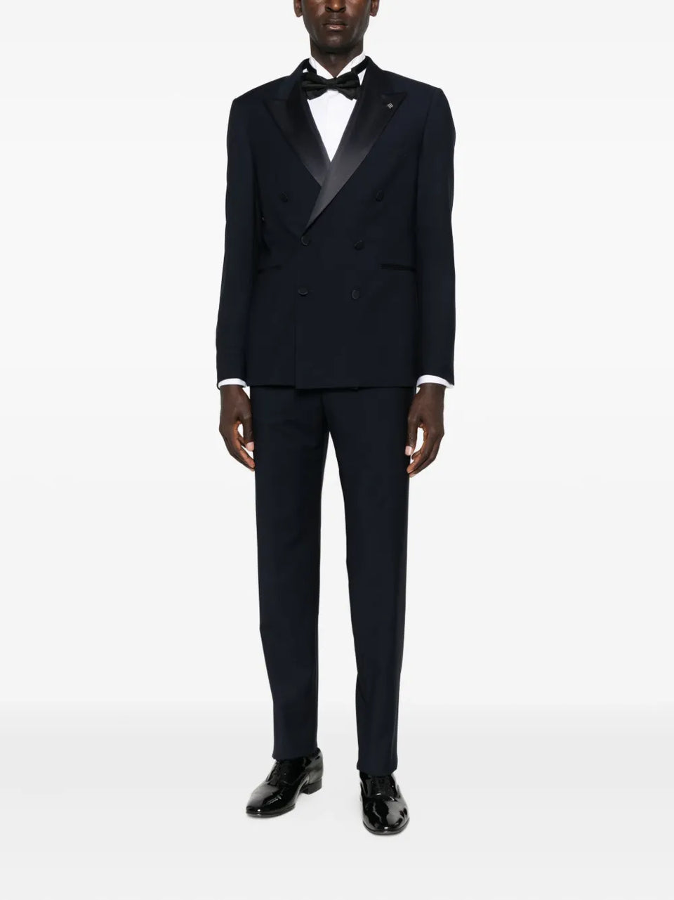 double-breasted peak-lapel suit