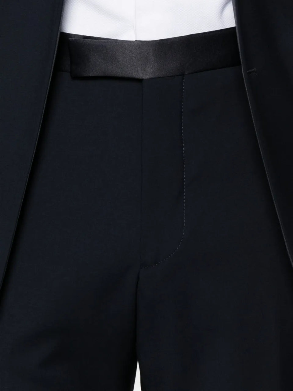 double-breasted peak-lapel suit
