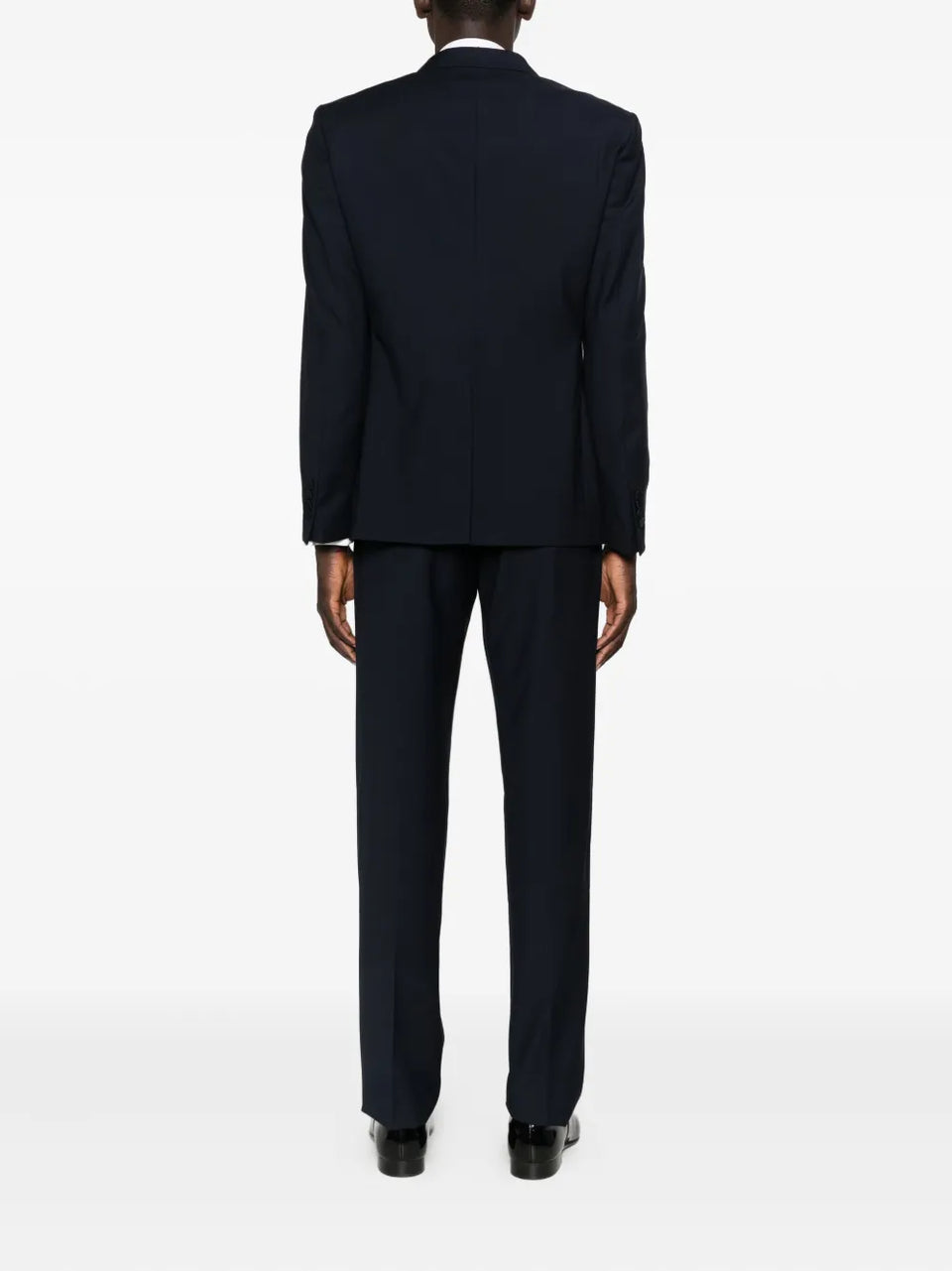 double-breasted peak-lapel suit